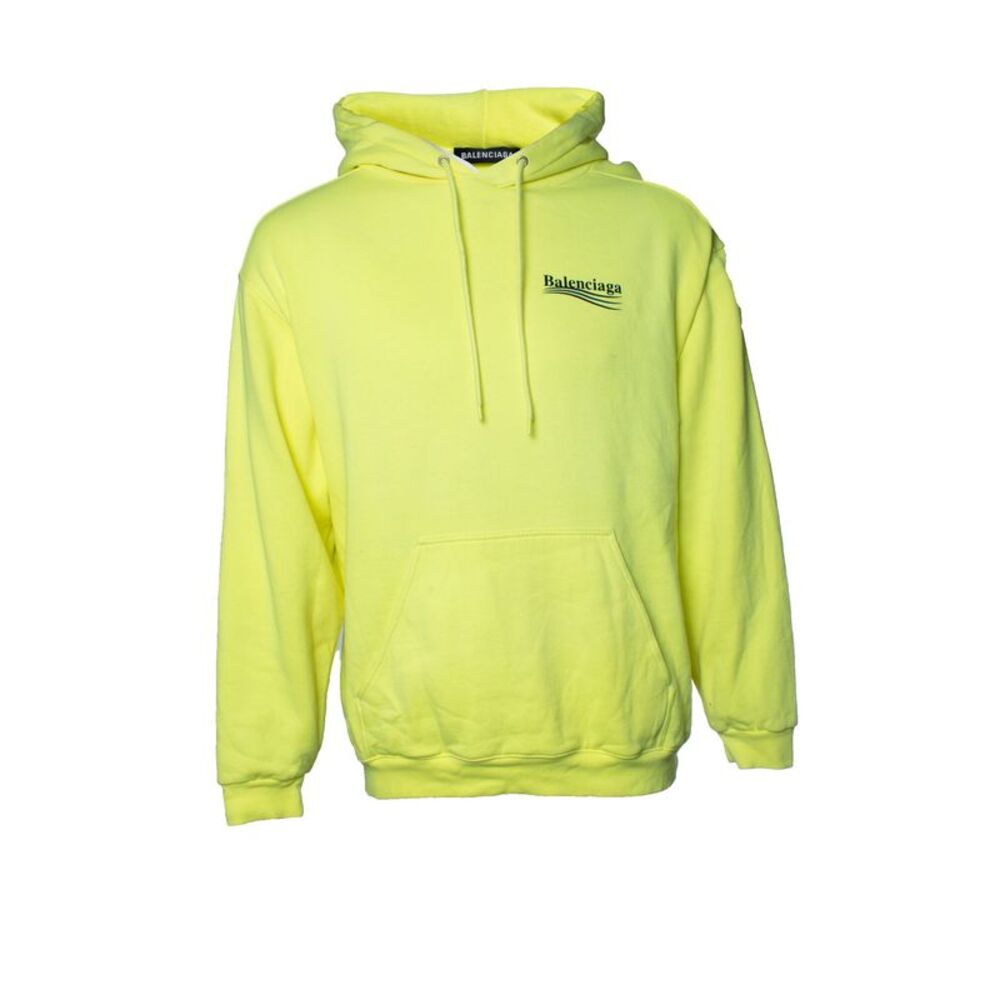 Balenciaga, yellow hoodie with logo